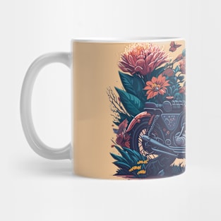 Floral Motorbike Mug